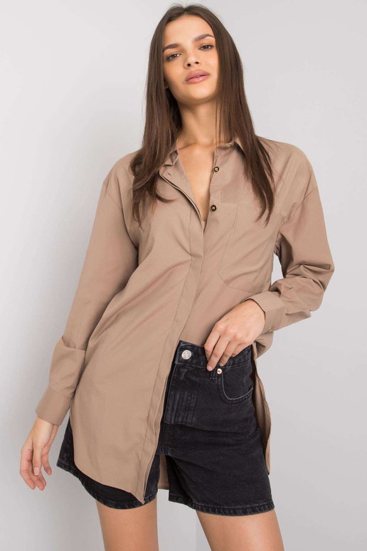 Tumebeež puuvillane terrasärk