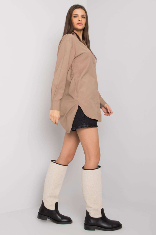 Tumebeež puuvillane terrasärk