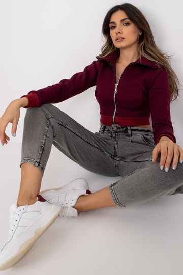 Burgundia lühike kampsun...