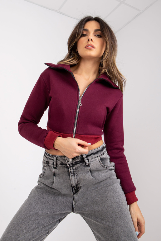 Burgundia lühike kampsun dressipluus...