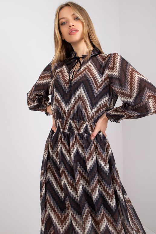 Must kleit Santorini trükistega Must kleit Santorini trükistega