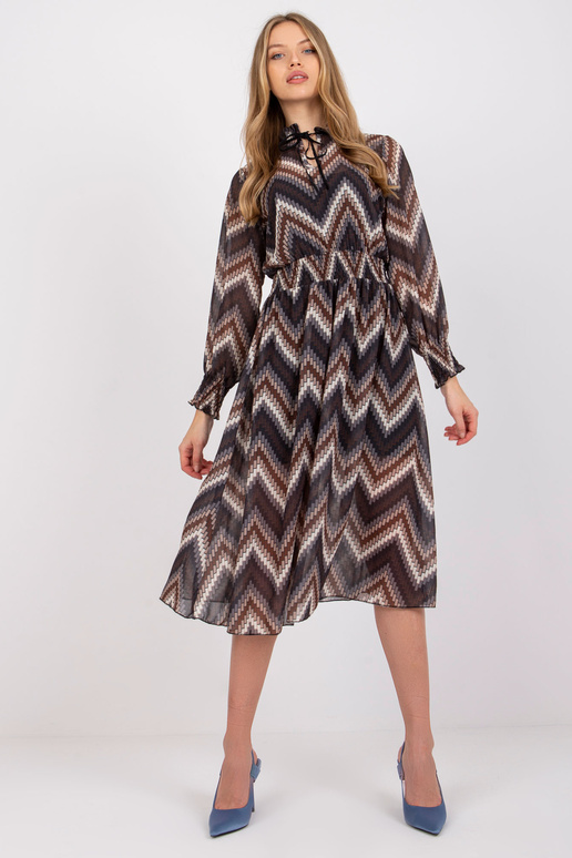 Must kleit Santorini trükistega Must kleit Santorini trükistega