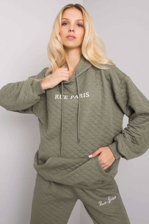 Hele khakivärvi kapuuts teppimisega...