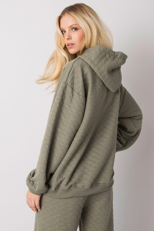 Hele khakivärvi kapuuts teppimisega...