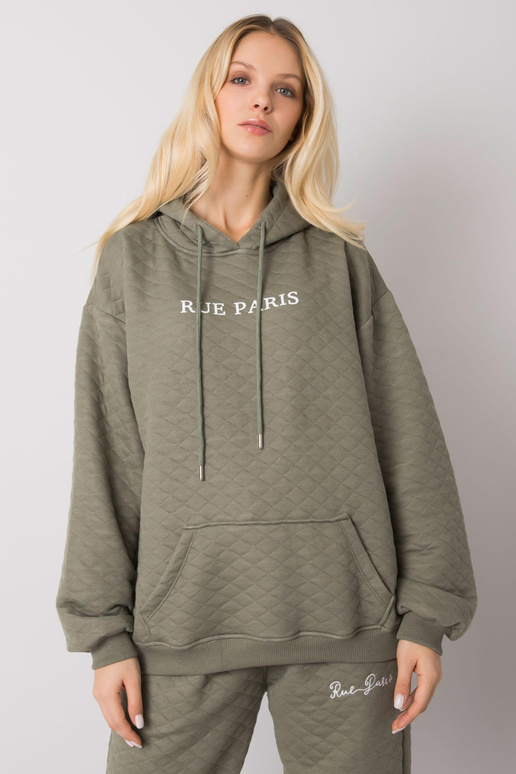 Hele khakivärvi kapuuts teppimisega...