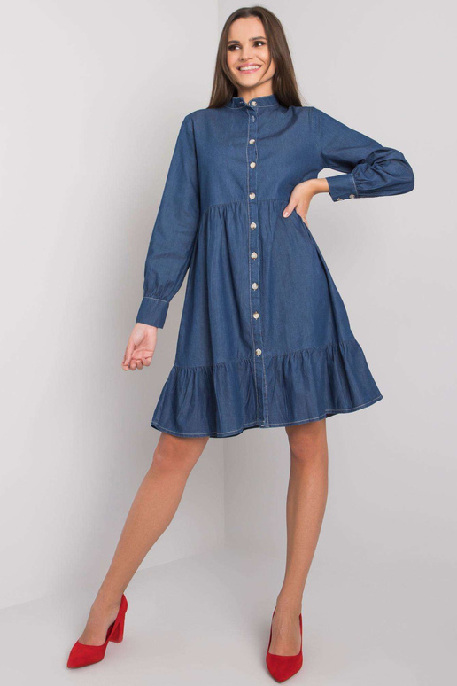 Tumesinine volangiga kleit Sophia RUE...