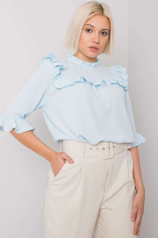 Helesinine volangidega pluus Limassol...