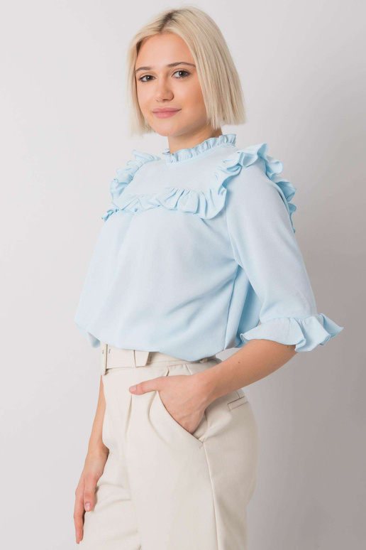 Helesinine volangidega pluus Limassol...