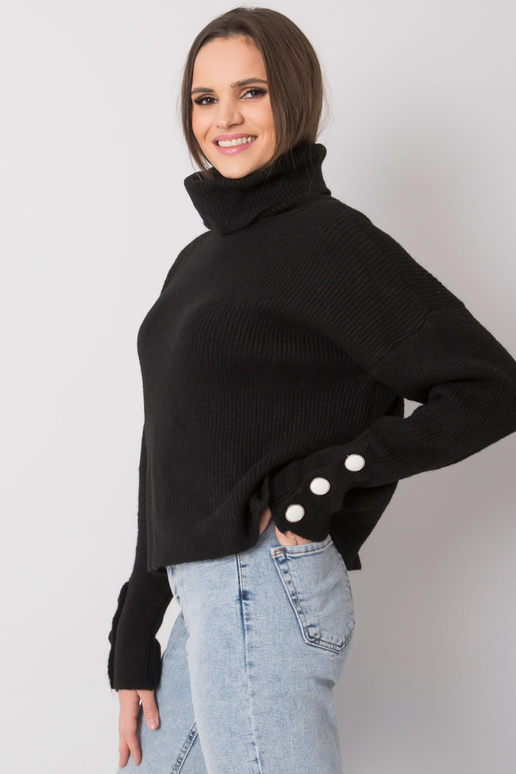 Naiste must kaelusega kampsun Emrie...