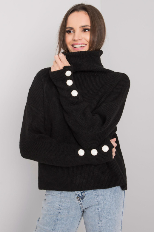 Naiste must kaelusega kampsun Emrie...