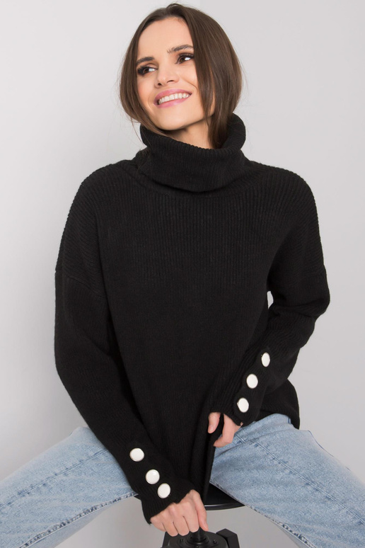 Naiste must kaelusega kampsun Emrie...