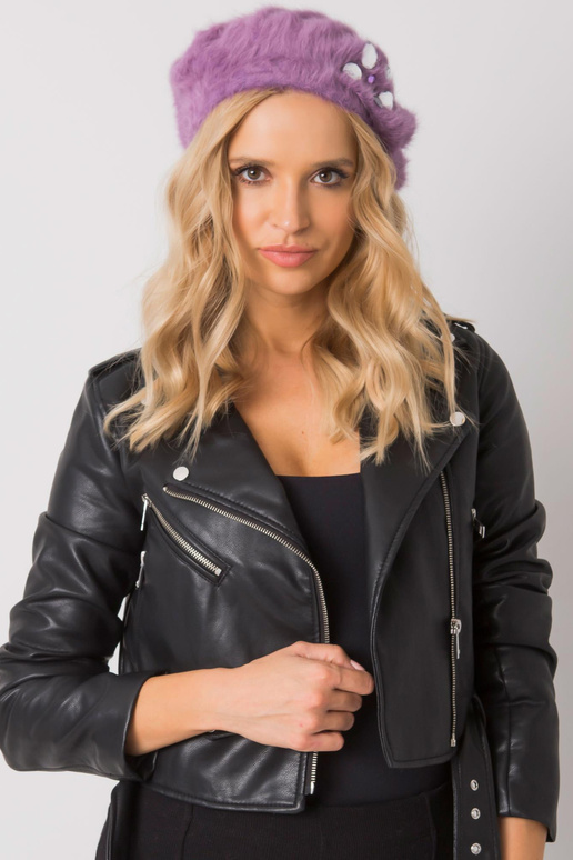 Lilla naiste barett aplikatsiooniga