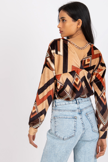 Pruun ja beež Emma pluus