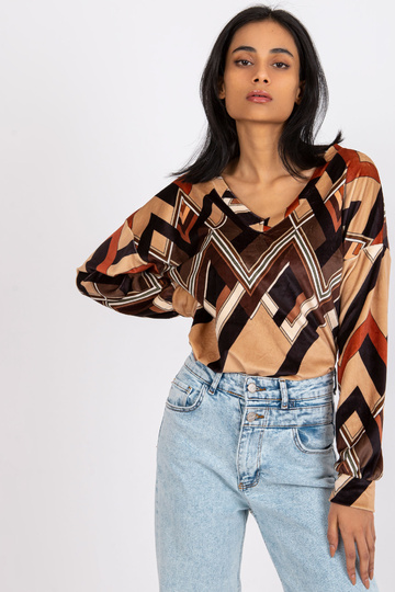 Pruun ja beež Emma pluus 2