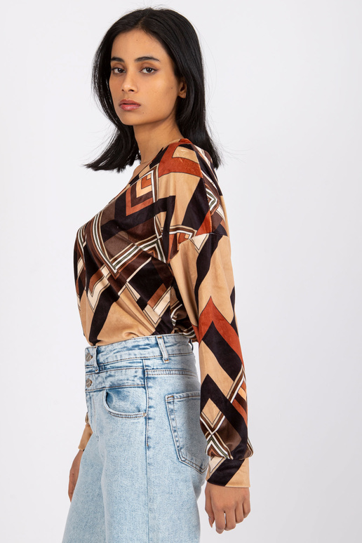 Pruun ja beež Emma pluus