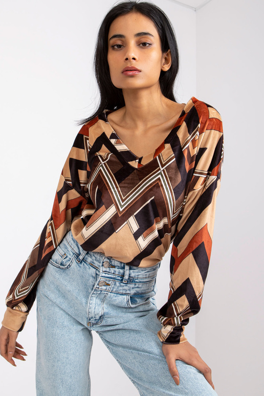 Pruun ja beež Emma pluus