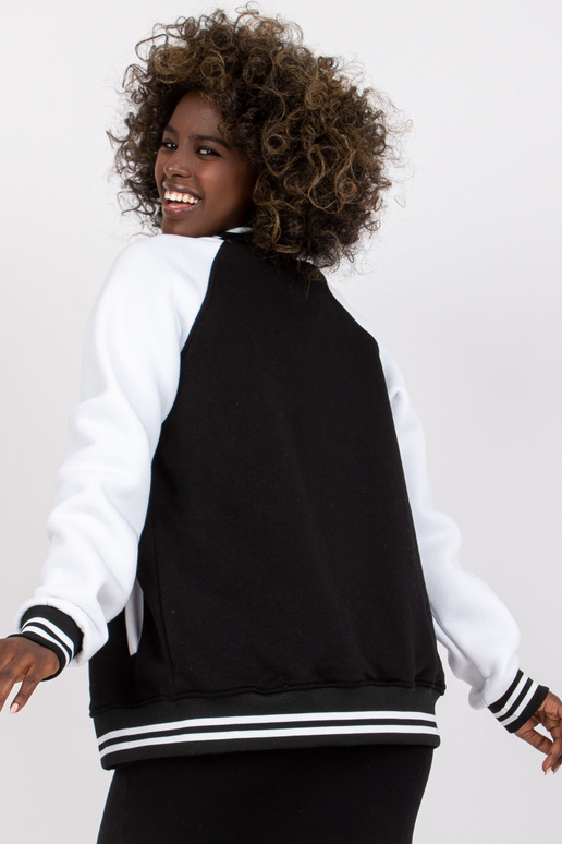 Must-valge bomber dressipluus Porto...