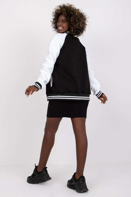 Must-valge bomber dressipluus Porto...