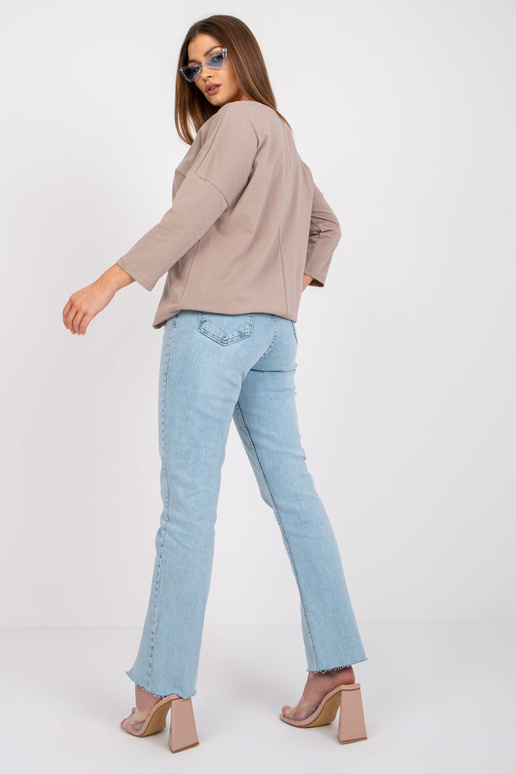 Tumebeež puuvillane pluus naistele...