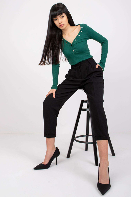 Mustad elegantsed Naomi taskutega püksid