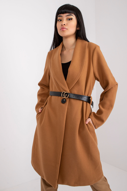 Kaameli mantel Luna vööga