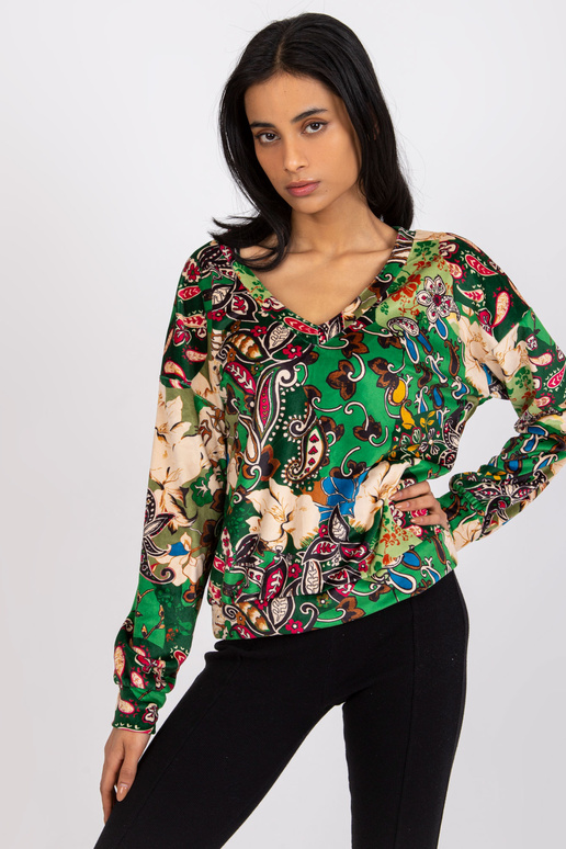 Rohelise mustriga pluus ketiga Nicola