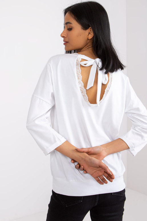 Valge pluus köitmisega Wioleta RUE PARIS