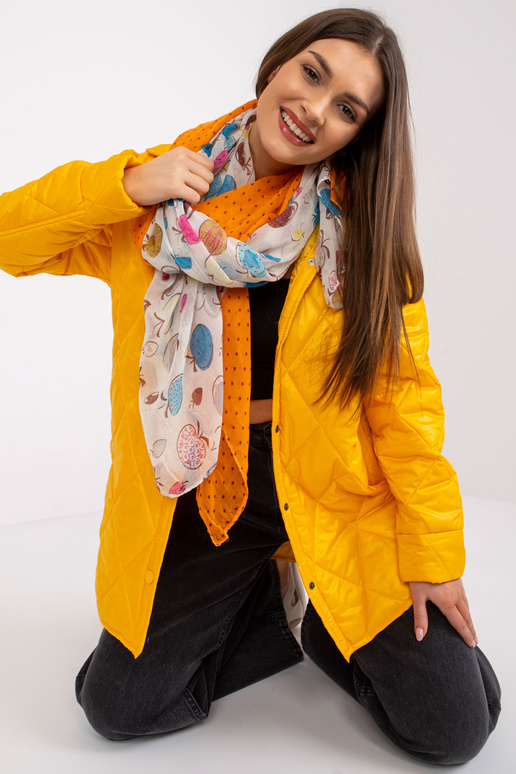 Valge-oranž ümbris trükistega