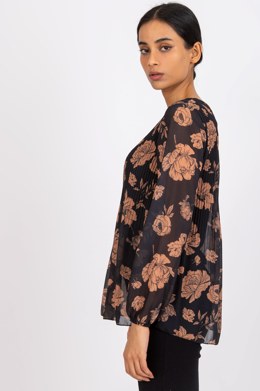 Must ja kaameli pluus viskoos Lianaga