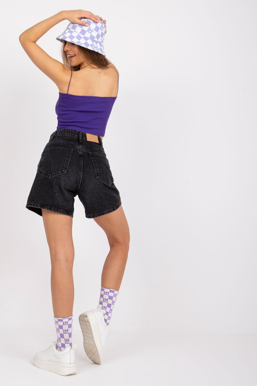 Tumelilla triibuline topp rihmadega...