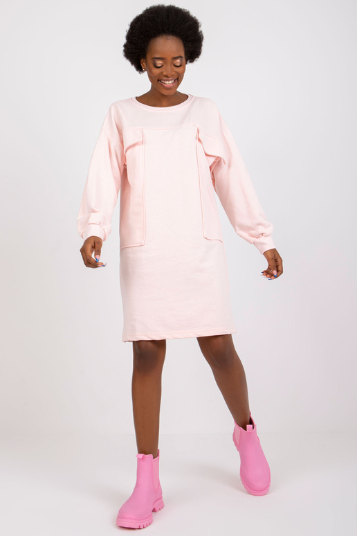 Kahvatu roosa kleit taskutega Carrara