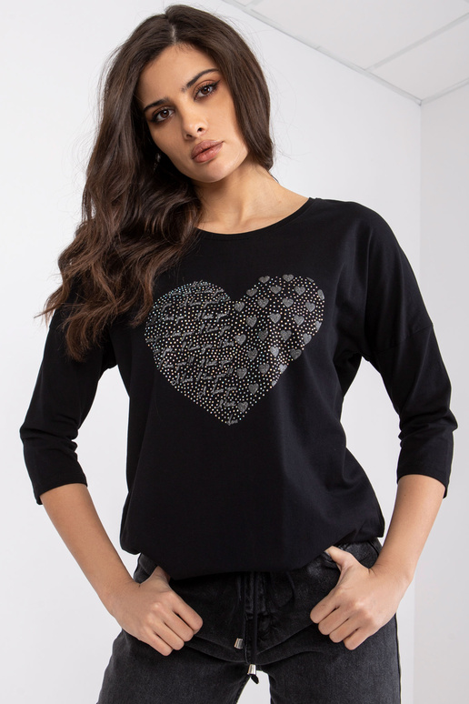 Must puuvillane Bindy aplikatsiooniga...