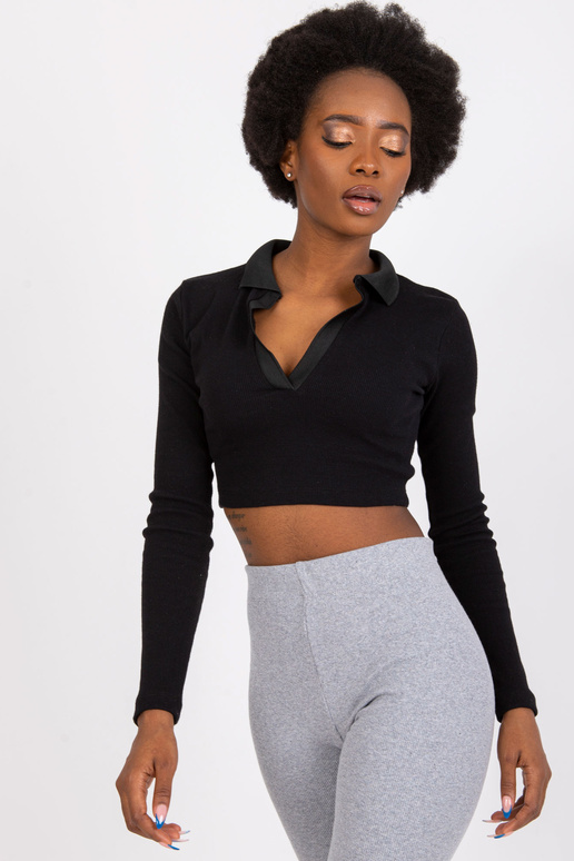 Musta soonikuga vabaaja pluus Flores...