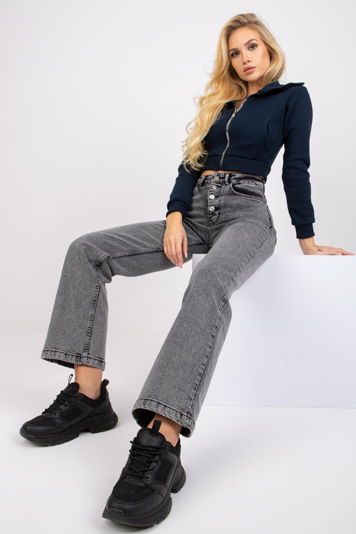 Tumehallid kõrge vöökohaga teksad...