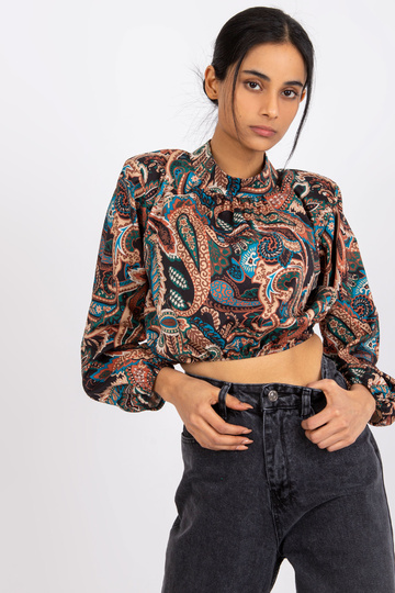 Must Mia trükistega pluus 2