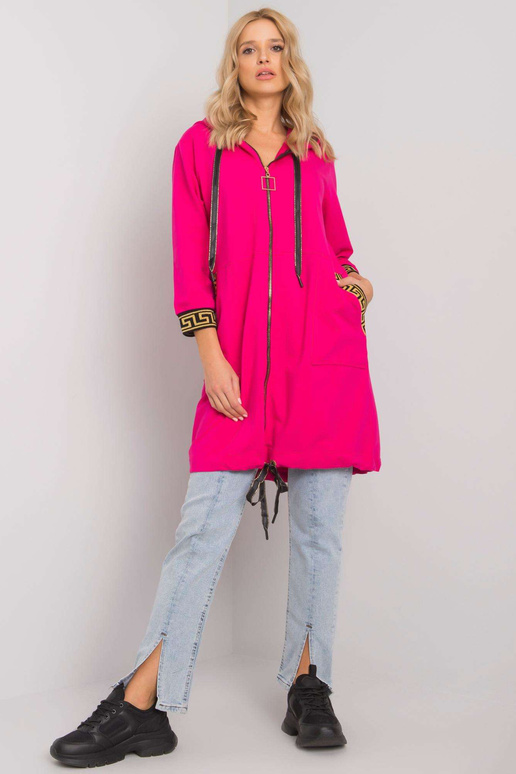 Fuksia värvi naiste kapuutsiga...