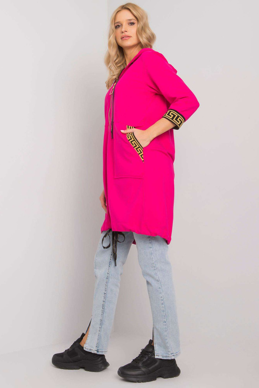 Fuksia värvi naiste kapuutsiga...