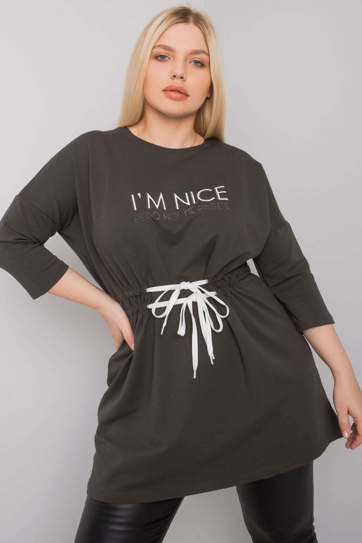 Tume khaki tuunika pluss suuruses...