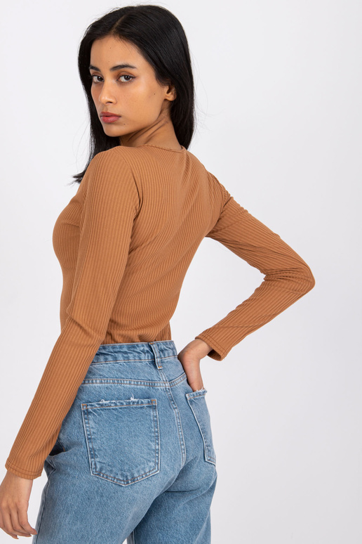 Helepruun triipudega pluus Moxie