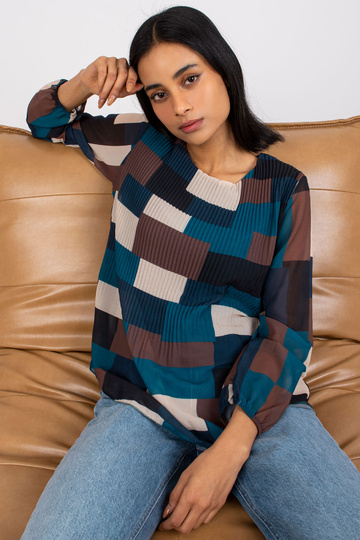 Merepruuni mustriga pluus... 2