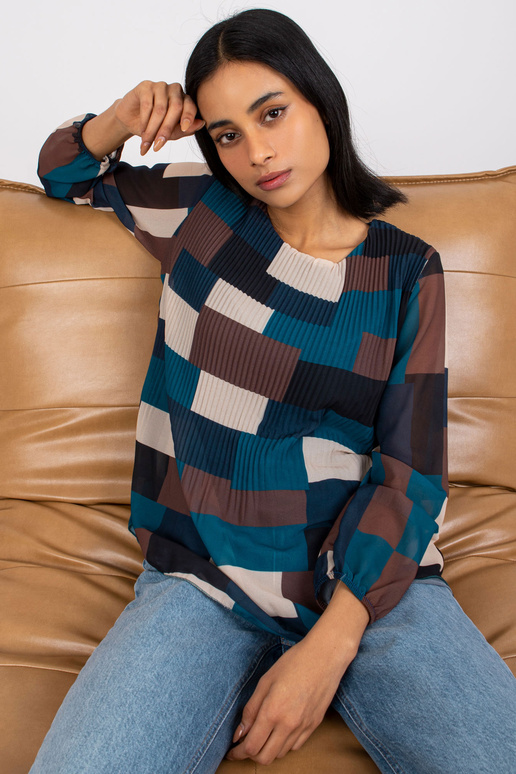 Merepruuni mustriga pluus Gabriella