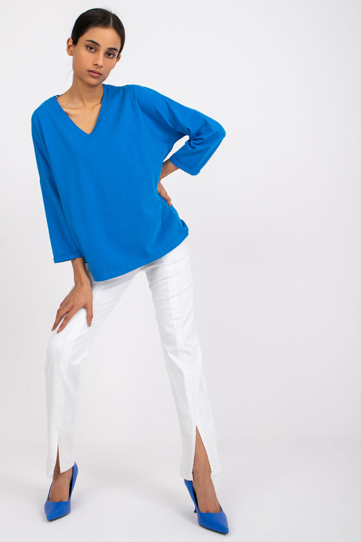 Tumesinine puuvillane pitsiga pluus...