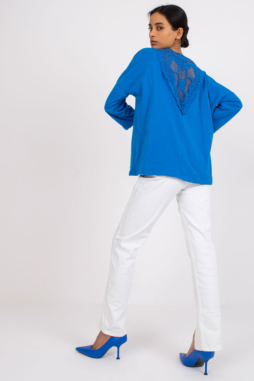 Tumesinine puuvillane pitsiga pluus...