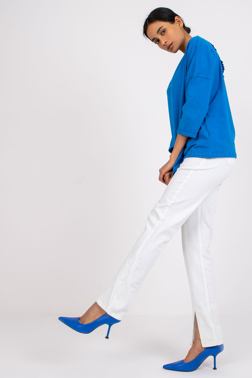 Tumesinine puuvillane pitsiga pluus...