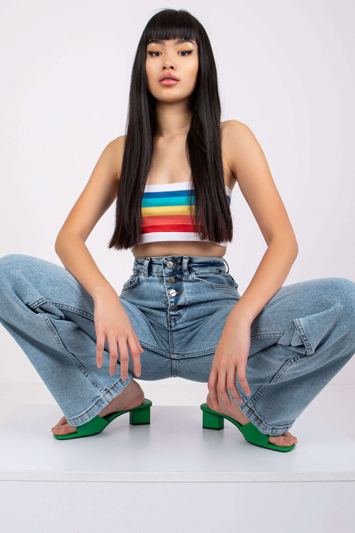 Sinised kõrge vöökohaga teksad Sevilla