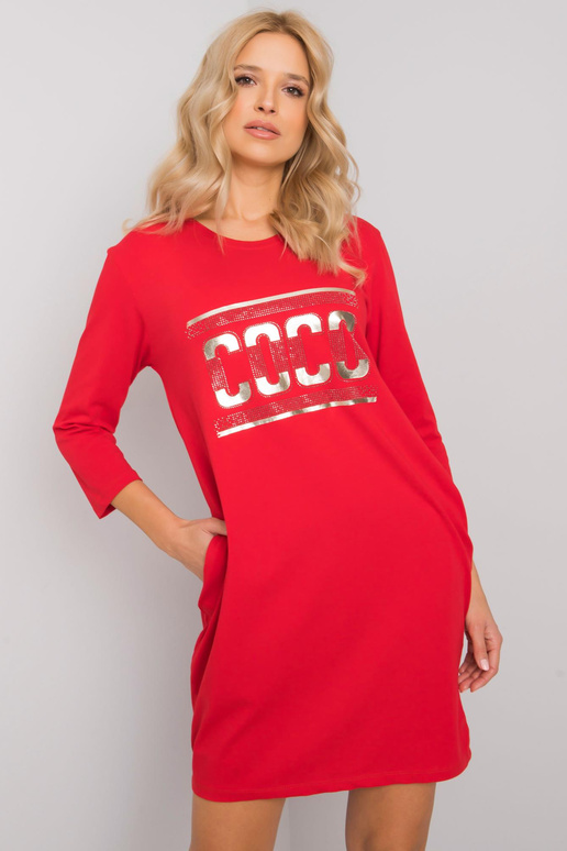 Punane taskutega kleit Marseille