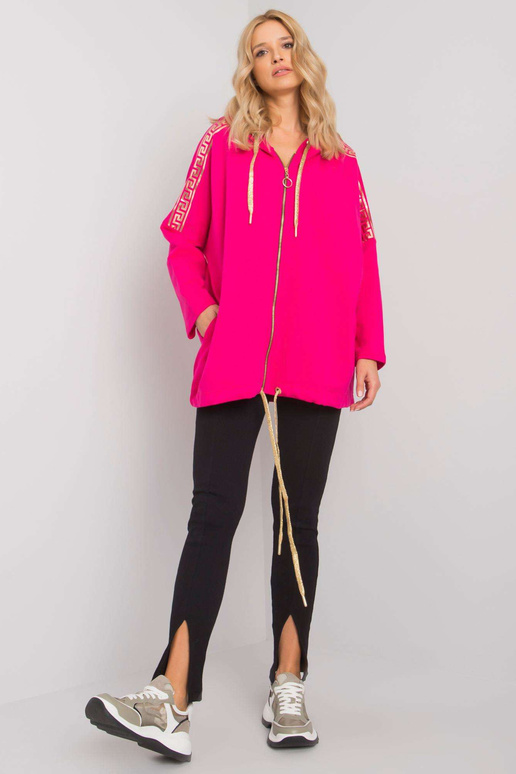 Fuksia tõmblukuga dressipluus Ateena