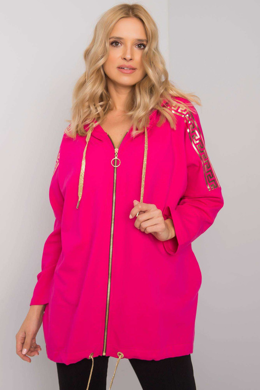 Fuksia tõmblukuga dressipluus Ateena