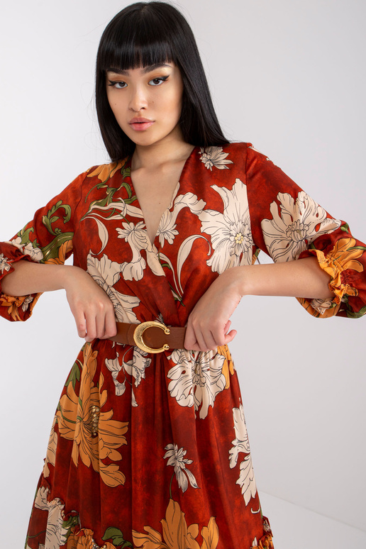 Helepruun kleit Pensacola vööga