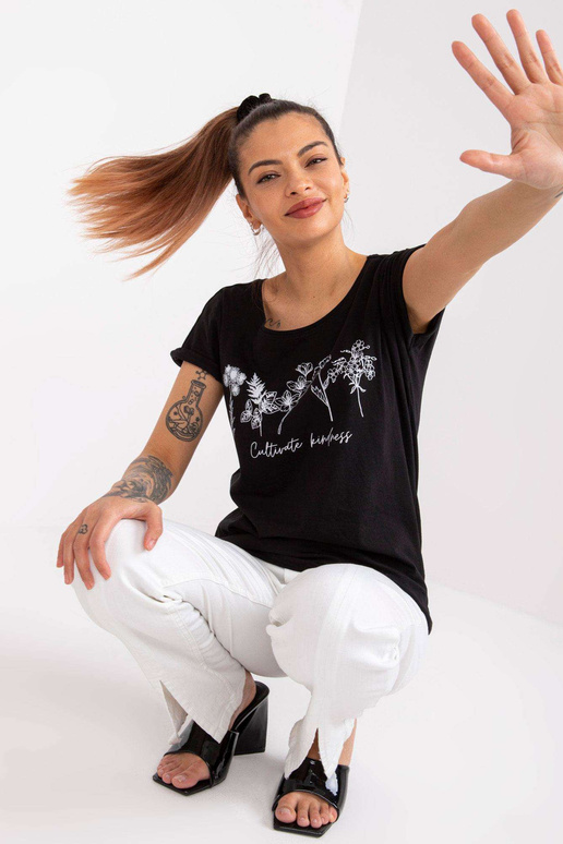 Must puuvillast T-särk firmalt Frida... Must puuvillast T-särk firmalt Frida...